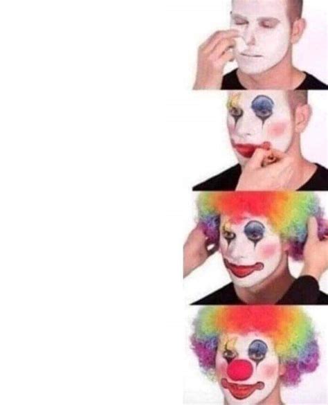 face painting meme|clown face meme template.